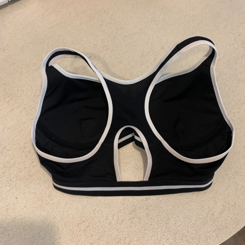 Danskin Now Sports Bra Black & White Size 38D Vintage - Picture 2 of 3
